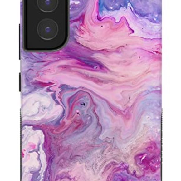 Galaxy S22 Phone CaseTie Dying Over You Purple Marble Samsung CaseActual Co